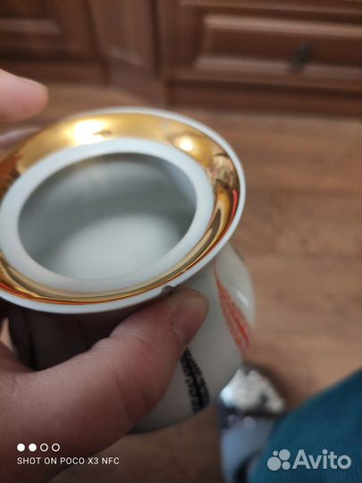 Кофейный сервиз Бориславского завода фарфор неполн