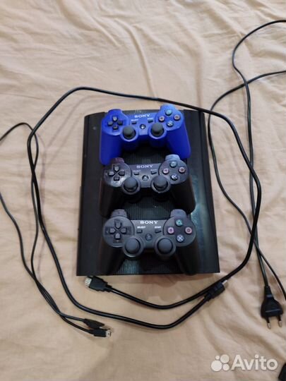 Sony playstation 3 slim 500Гб + 2 дж-ка +прошитая