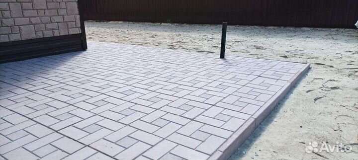 Укладка тротуарной плитки отмостка фундамент