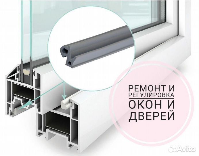 Ремонт и регулировка пластиковых окон, дверей и др