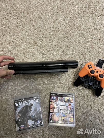 Sony PS3 Super Slim 500Gb, два джоя