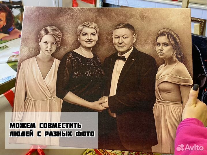 Портрет по фото на холсте Тюмень