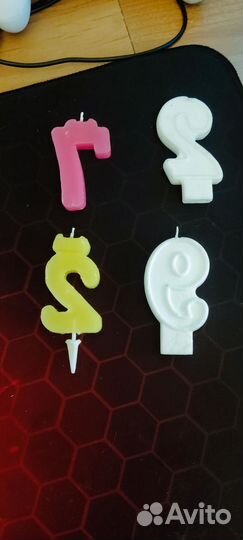 Свечки на торт к Дню рождения цифры 2.7.9