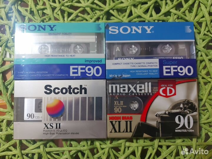 Аудиокассеты новые Sony, Maxell, Scotch