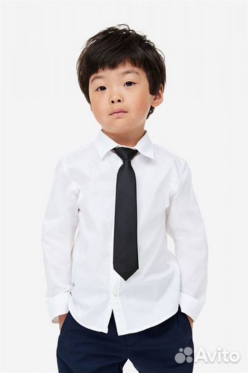 Новая рубашка с галстуком 116,122,128 H&M
