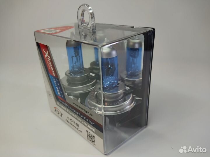 Автолампа MYX H4 12V 60/55W 4700-4800K