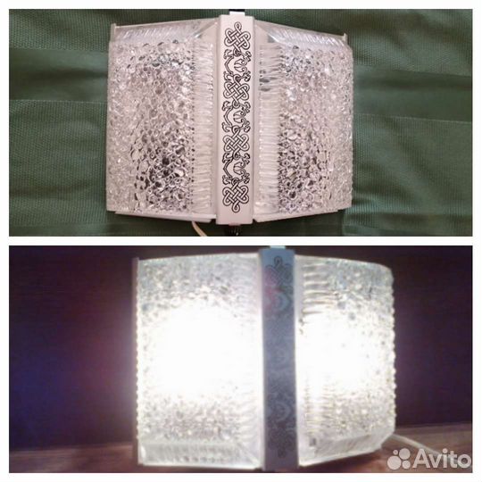 Бра винтаж хрусталь, Veb narva, 2