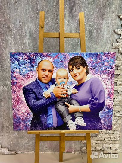 Портрет на холсте по фото