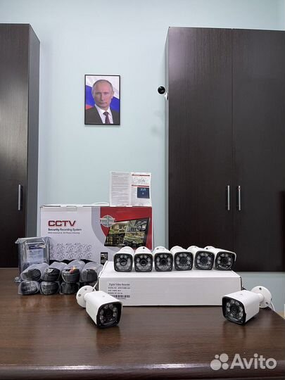 Комплект видеонаблюдения 8 камер улица full HD