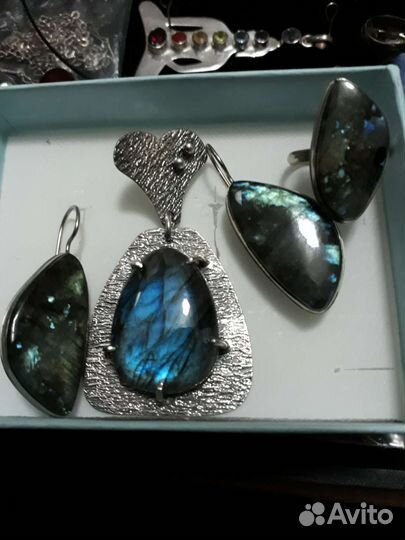 Комплекты 925 Лазурит Хрусталь Лабрадорит Агат