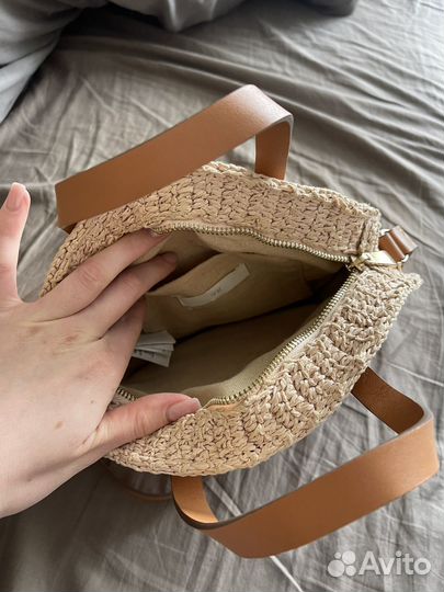 Плетеная круглая сумка H&M