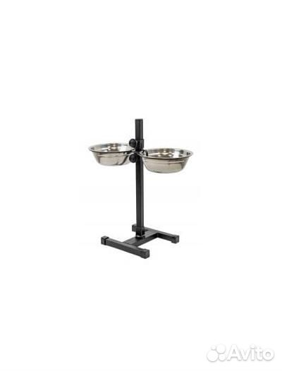 Homepet Подставка металлическая регулируемая с мис