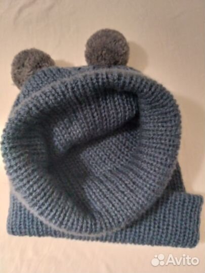 Шапка ручной работы с именной нашивкой (подворот)