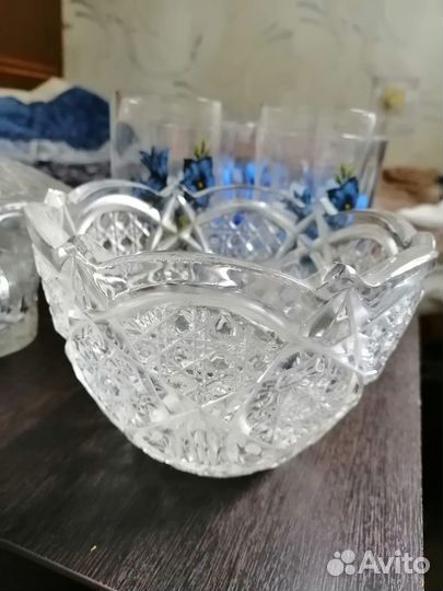 Вазы Стаканы Конфетница Графин Хрусталь