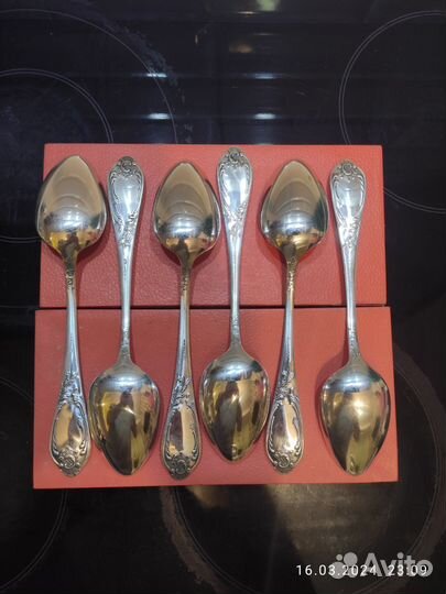 Ложки Мельхиор Зиш Роял посеребрение СССР