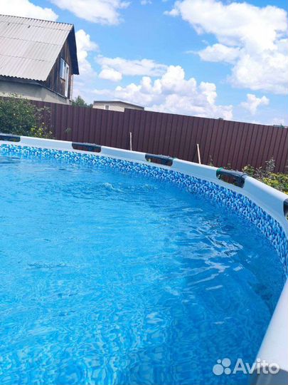 Сачок, щётка, химия, термометр, губки для бассейна