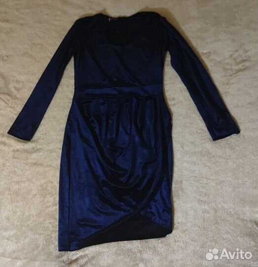 Вечернее мини платье синее