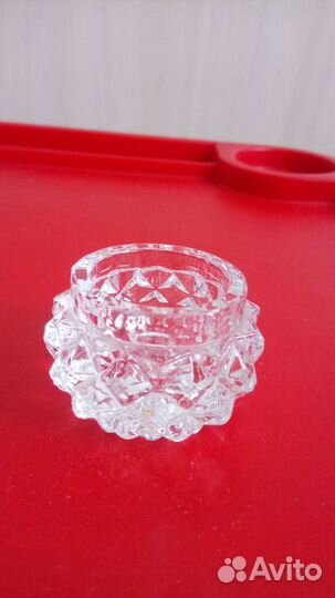 Хрустальная солонка с ложечкой