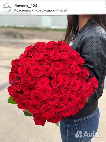 Букет из красных роз, крупный бутон, доставка