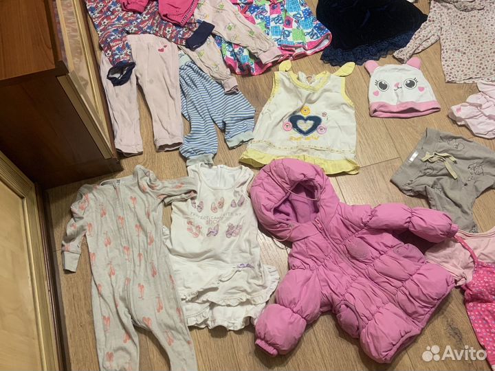 Одежда пакетом для девочки 6-12 месяцев