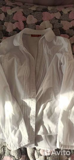 Белые рубашки/блузки и юбка 152 для девочки