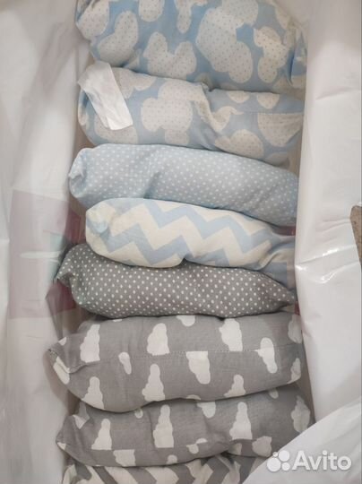 Бортики подушки в кроватку