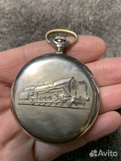 Часы карманные Молния Локомотив