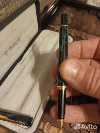 Ручка перьеваяParker Rialto Laque Aqua Blue,2000г