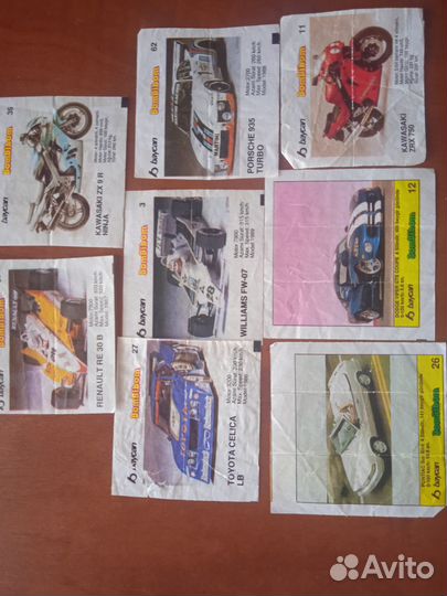 Вкладыши редкие бомбибом жвачка