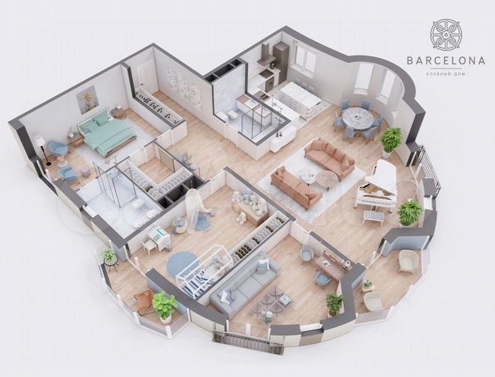 4-к. квартира, 161 м², 6/23 эт.