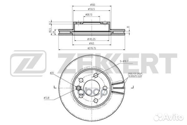 Диск торм. перед. VW Transporter IV 90- bs-6026