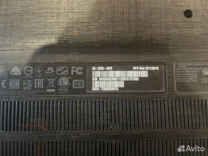 Ноутбук acer Aspire E5-575G-34PS