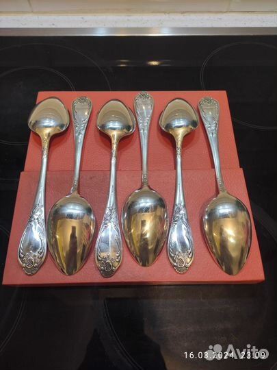 Ложки Мельхиор Зиш Роял посеребрение СССР