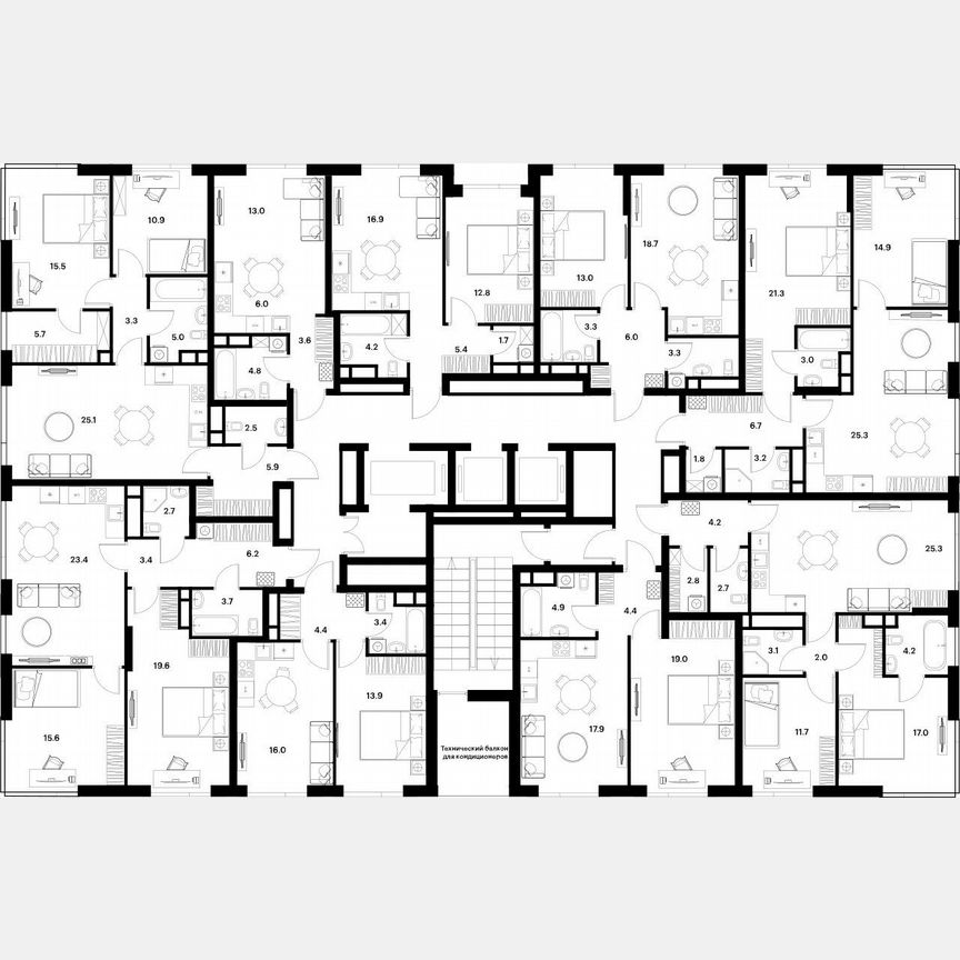 2-к. квартира, 56,3 м², 12/30 эт.