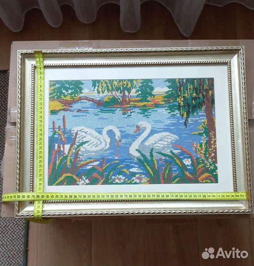 Картина вышитая крестиком ручная работа