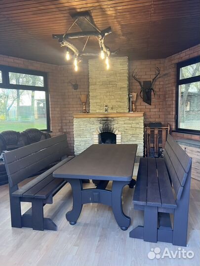 Беседка с камином 