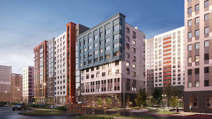 2-к. квартира, 45,1 м², 6/22 эт.