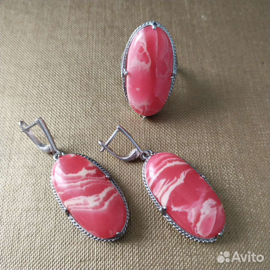 Комплект кольцо и серьги