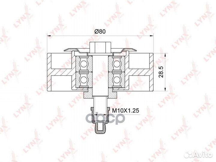 Ролик обводной приводного ремня PB7243 lynxauto