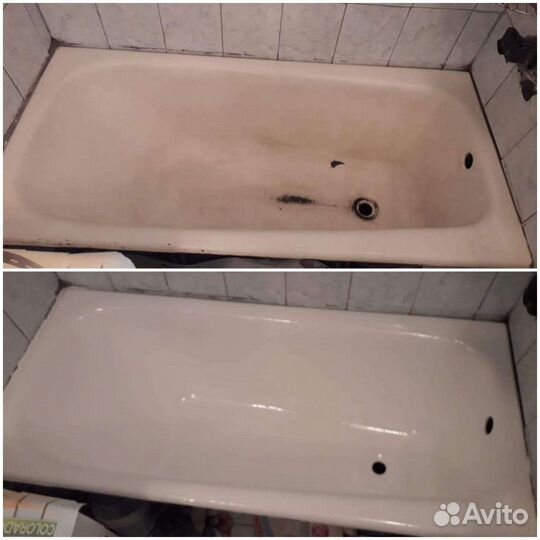 Реставрация чугунных ванн,методом наливного акрила