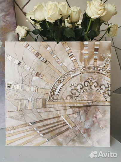 Картина абстракция акрилом на холсте 