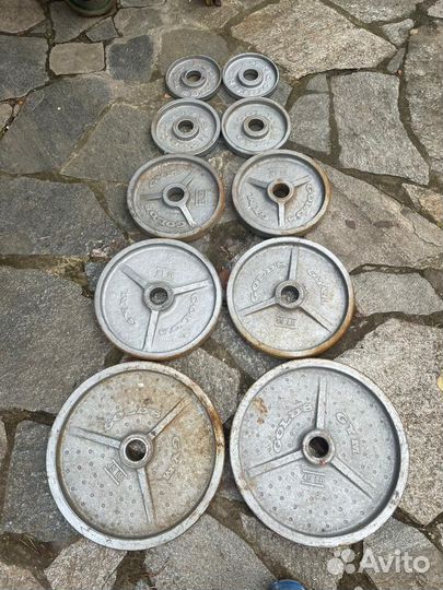 Vintage Golds Gym блины для штанги