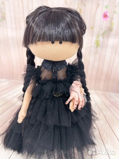 Кукла Уэнздей Аддамс ручной работы