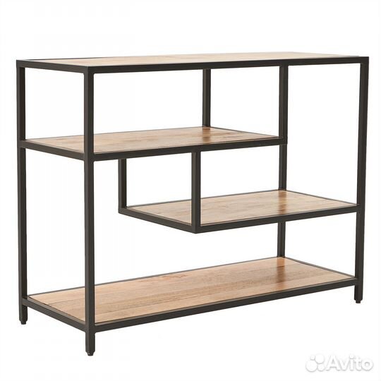 Консоль деревянная лофт светлая