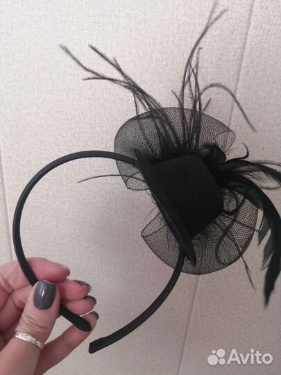 Ободок с вуалью на волосы
