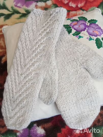 Варежки ручной работы, размер 7-8