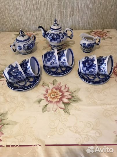 Чайный сервиз гжель