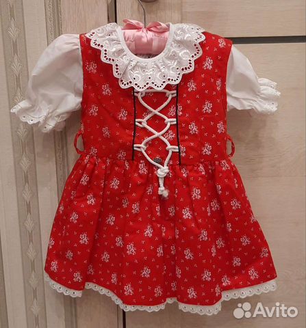 Баварский костюм для девочки р. 74-80 6-9 месяцев