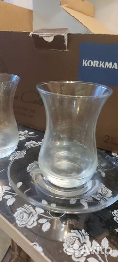 Стаканы армуды и блюдце