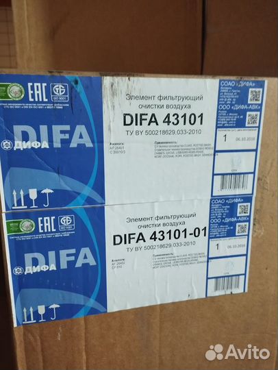 Фильтр воздушный Difa-43101/43101-01 Acros, Klaas